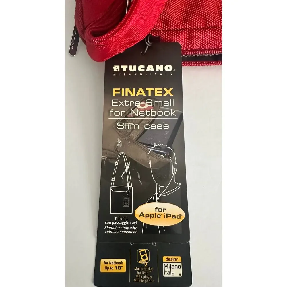 Tucano Finatex Italian Vertical Crossbody / Messenger Bag NWT Perfect for iPad